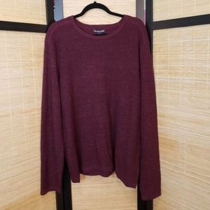 🚨NEW MICHAEL KORS Burgundy Red Cotton Wool Blend Crewneck Sweater XXL